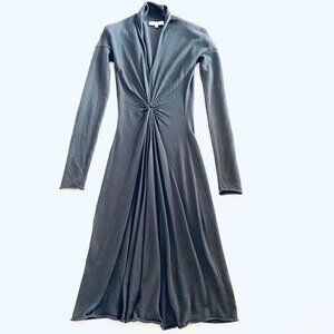 Chaiken dress Women's Small grey cashmere midi long sleeve lightweight luxury